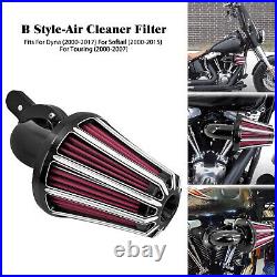CNC Sucker Red Air Filter Air Cleaner Intake Fit For Harley Softail Dyna 200078
