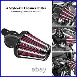CNC Sucker Red Air Filter Air Cleaner Intake Fit For Harley Sportster 2004-2022