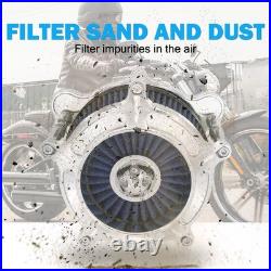 Chrome Air Cleaner Blue Intake Filter Fit For Touring Trike 2008-16 Softail 2016