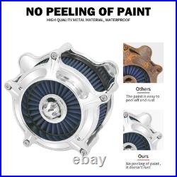 Chrome Air Cleaner Blue Intake Filter Fit For Touring Trike 2008-16 Softail 2016