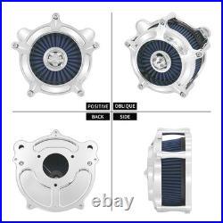 Chrome Air Cleaner Blue Intake Filter Fit For Touring Trike 2008-16 Softail 2016