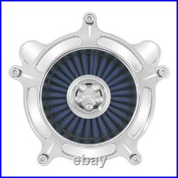 Chrome Air Cleaner Blue Intake Filter Fit For Touring Trike 2008-16 Softail 2016