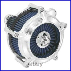 Chrome Air Cleaner Blue Intake Filter Fit For Touring Trike 2008-16 Softail 2016