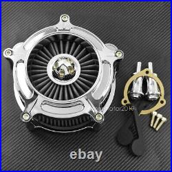 Chrome Air Cleaner Intake Filter Fit For Harley Touring Trike 00-07 Softail 15