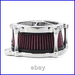 Chrome Air Cleaner Intake Filter Fit Harley Dyna Softail Fatboy Touring Glide