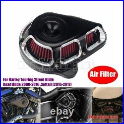 Chrome Air Cleaner Intake Filter For Harley Touring Road Street Glide Softail FL