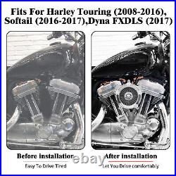 Chrome Aluminum Air Cleaner Filter with Gray Intake Element Kit Fits For Harley