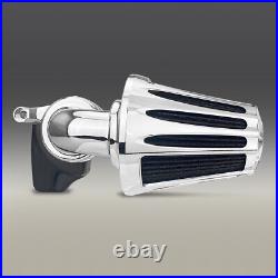 Chrome Cone Air Cleaner Filter For Harley Electra Glide FLHT CVO Ultra 08-16