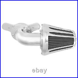 Chrome Cone Air Filter Gray Element For Harley Softail Breakout Fat Boy 00-2015