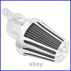 Chrome Cone Air Filter Gray Element For Harley Softail Breakout Fat Boy 00-2015