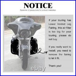 Chrome Cone Air Filter Gray Element For Harley Touring Road Electra Glide 00-07