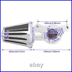 Chrome Cone Air Filter Gray Element For Harley Touring Road Electra Glide 00-07