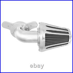 Chrome Cone Air Filter Gray Element For Harley Touring Road Electra Glide 00-07