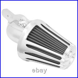 Chrome Cone Air Filter Gray Element For Harley Touring Road Electra Glide 00-07