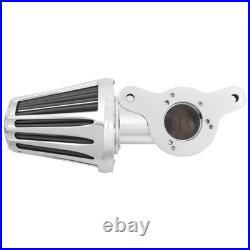 Chrome Cone Air Filter Gray Element For Harley Touring Road Electra Glide 00-07