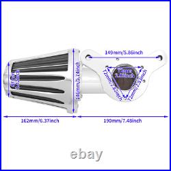 Chrome Cone Air Filter Gray Intake For Harley Softail Breakout 2016-17 Dyna 2017