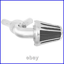 Chrome Cone Air Filter Gray Intake For Harley Softail Breakout 2016-17 Dyna 2017