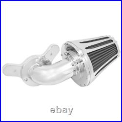 Chrome Cone Air Filter Gray Intake For Harley Softail Breakout 2016-17 Dyna 2017