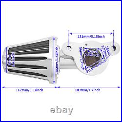 Chrome Cone Air Filter Gray Intake For Harley Sportster XL883 1200 48 72 04-2022