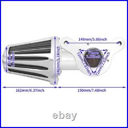 Chrome Cone Air Filter Gray Intake For Harley Touring Road Electra Glide 08-2016