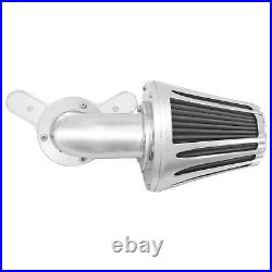 Chrome Cone Air Filter Gray Intake For Harley Touring Road Electra Glide 08-2016