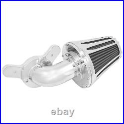 Chrome Cone Air Filter Gray Intake For Harley Touring Road Electra Glide 08-2016