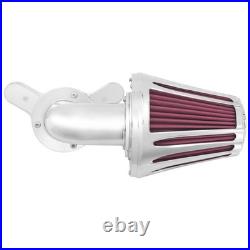 Chrome Cone Air Filter Red Intake For Harley Touring Road Electra Glide 08-2016