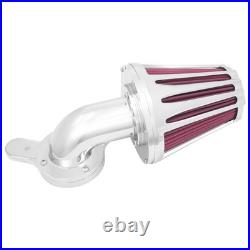 Chrome Cone Air Filter Red Intake For Harley Touring Road Electra Glide 08-2016