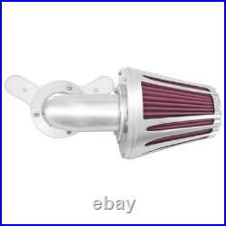Chrome Cone Air Filter Red Intake For Harley Touring Road Electra Glide 08-2016