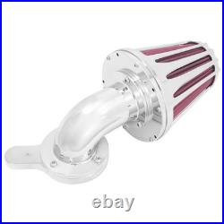 Chrome Cone Air Filter Red Intake For Harley Touring Road Electra Glide 08-2016
