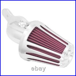 Chrome Cone Air Filter Red Intake For Harley Touring Road Electra Glide 08-2016