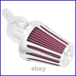 Chrome Cone Air Filter Red Intake For Harley Touring Road Street Glide 2008-2016 Chrome Cone Air Filter Red Intake For Harley Touring Road Street Glide 2008-2016