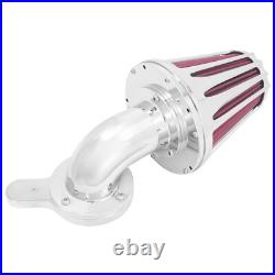 Chrome Cone Air Filter Red Intake For Harley Touring Road Street Glide 2008-2016