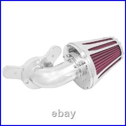 Chrome Cone Air Filter Red Intake For Harley Touring Road Street Glide 2008-2016 Chrome Cone Air Filter Red Intake For Harley Touring Road Street Glide 2008-2016