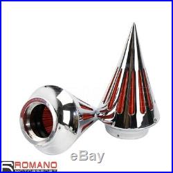 Chrome Cone Spike Air Cleaner Kit For Suzuki Boulevard M109 M109R Motorcycle