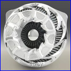 Chrome Drift Cut Air Cleaner Filter For softail Slim FLSL 107 Deluxe FLSTN 00-15