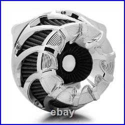 Chrome Drift Cut Air Cleaner Filter For softail Slim FLSL 107 Deluxe FLSTN 00-15