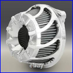 Chrome Drift Cut Air Cleaner Filter For softail Slim FLSL 107 Deluxe FLSTN 00-15