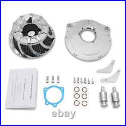 Chrome Drift Cut Air Cleaner Filter For softail Slim FLSL 107 Deluxe FLSTN 00-15