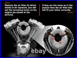 Chrome Drift Cut Air Cleaner Filter For softail Slim FLSL 107 Deluxe FLSTN 00-15