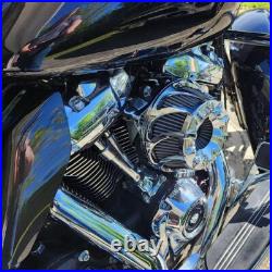 Chrome Drift Cut Air Intake Filter For Harley Sportster Iron XL883 1200 XL1200L