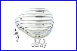 Chrome Finned Tear Drop Air Cleaner, fits Harley Davidson motorcycle models