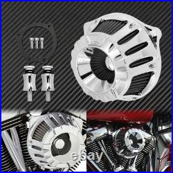 Chrome Inverted Air filter Cleaner Element Fit For Harley Dyna Softail 2000-2015