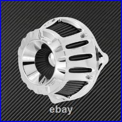 Chrome Inverted Air filter Cleaner Element Fit For Harley Dyna Softail 2000-2015