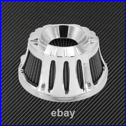 Chrome Inverted Air filter Cleaner Element Fit For Harley Dyna Softail 2000-2015