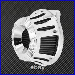 Chrome Inverted Air filter Cleaner Element Fit For Harley Dyna Softail 2000-2015