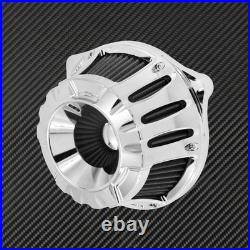 Chrome Inverted Air filter Cleaner Element Fit For Harley Dyna Softail 2000-2015
