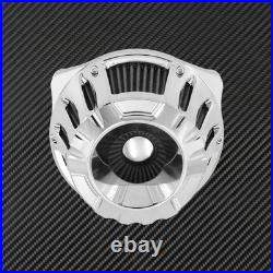 Chrome Inverted Air filter Cleaner Element Fit For Harley Dyna Softail 2000-2015