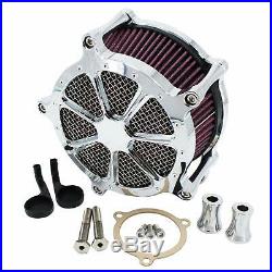 Chrome Motorcycle Air Cleaner Filter Intake System Kits CNC Aluminum for Tour