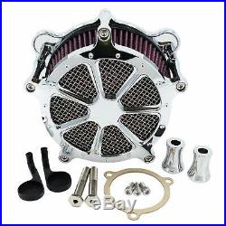 Chrome Motorcycle Air Cleaner Filter Intake System Kits CNC Aluminum for Tour
